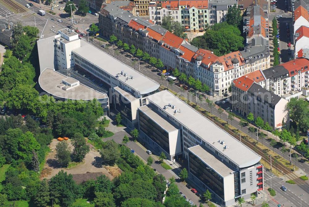 Aerial photograph Leipzig - Büro- und Geschäftshauskomplex der IKV GMBH an der Wichernstraße in Leipzig.