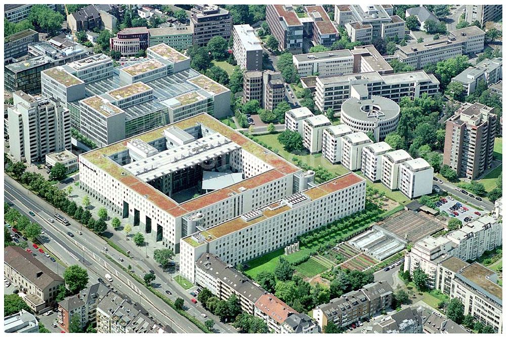 Aerial photograph Düsseldorf - Büro- und Geschäftshauskomplex inder Düsseldorfer Innenstadt