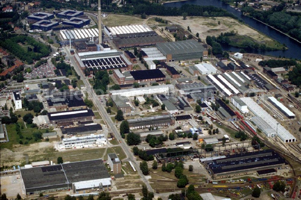 Aerial image Hennigsdorf BRB - Büro- und Geschäftszentrum, Industriegebiet in Hennigsdorf 1995