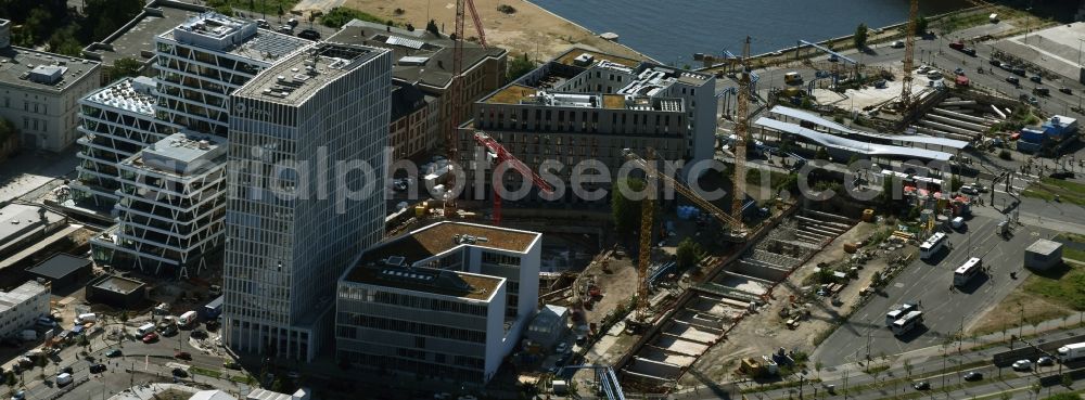 Berlin from the bird's eye view: Office high-rise Tour Total in Europacity on Heidestrasse in Berlin in Germany