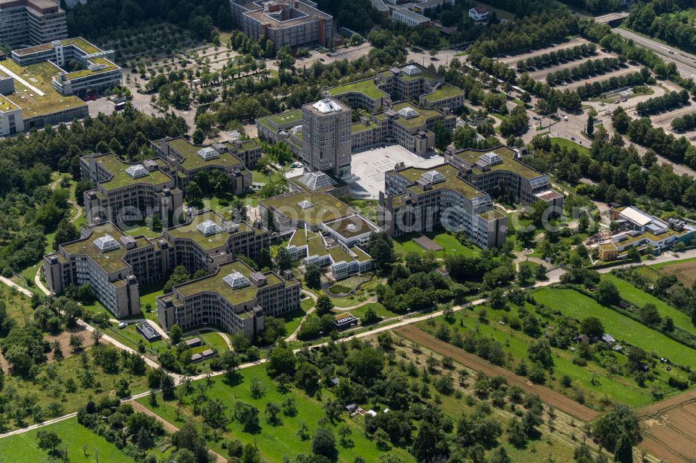 Stuttgart from above - Office and corporate management high-rise building on the company campus STERNHOeHE Moehringen on Epplestrasse in the district Sternhaeule in Stuttgart in the state Baden-Wuerttemberg, Germany