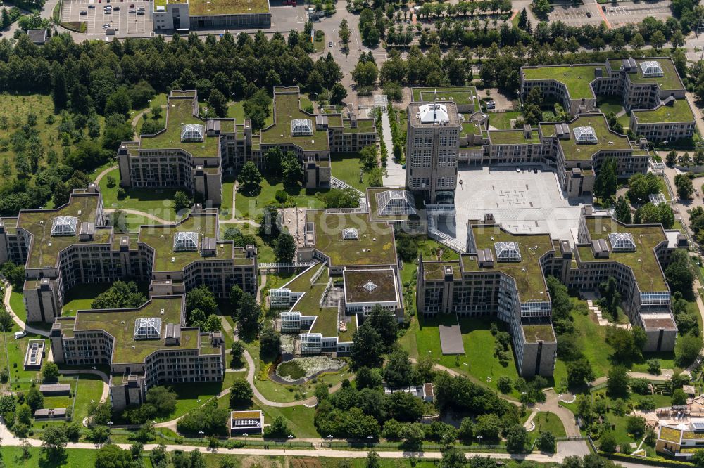 Aerial image Stuttgart - Office and corporate management high-rise building on the company campus STERNHOeHE Moehringen on Epplestrasse in the district Sternhaeule in Stuttgart in the state Baden-Wuerttemberg, Germany