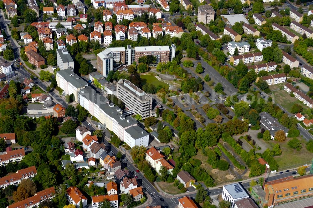 Aerial image Göttingen - Office and corporate management high-rise building of Gothaer-Versicherung in Goettingen in the state Lower Saxony, Germany