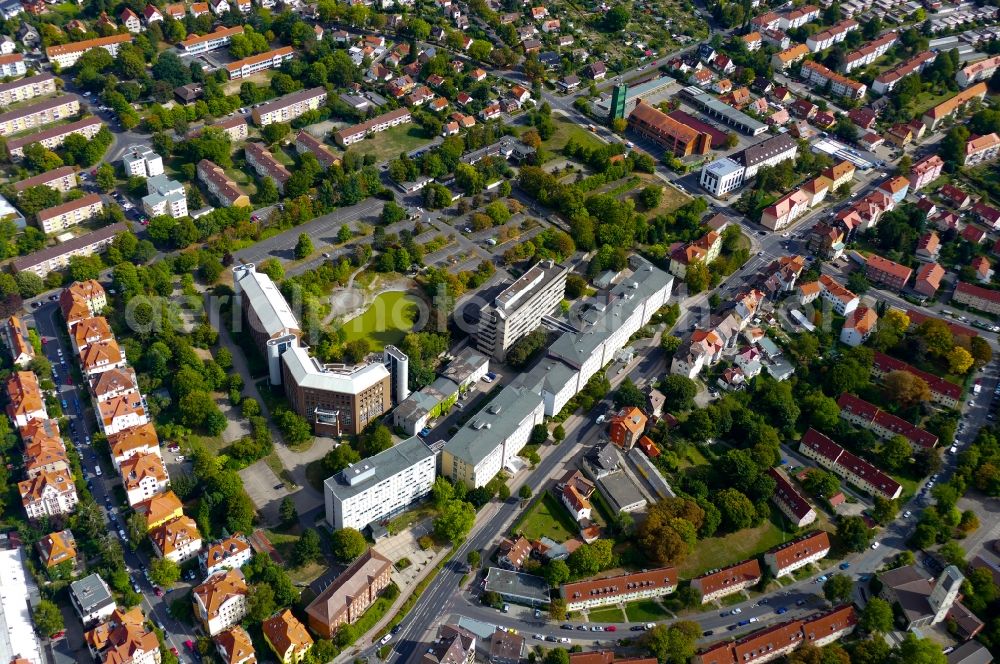 Aerial photograph Göttingen - Office and corporate management high-rise building of Gothaer-Versicherung in Goettingen in the state Lower Saxony, Germany