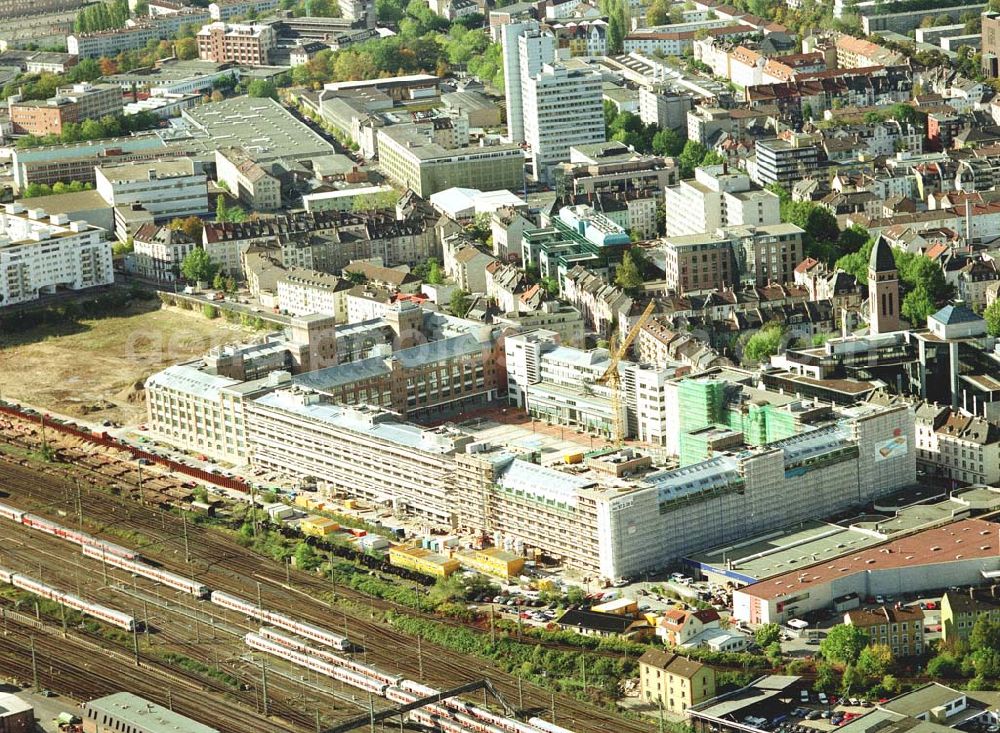 Aerial image Frankfurt am Main - Büro- und Verwaltungsbau Galluspark am Frankfurter Hauptbahnhof