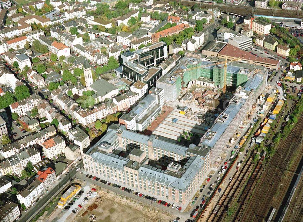 Frankfurt am Main from the bird's eye view: Büro- und Verwaltungsbau Galluspark am Frankfurter Hauptbahnhof