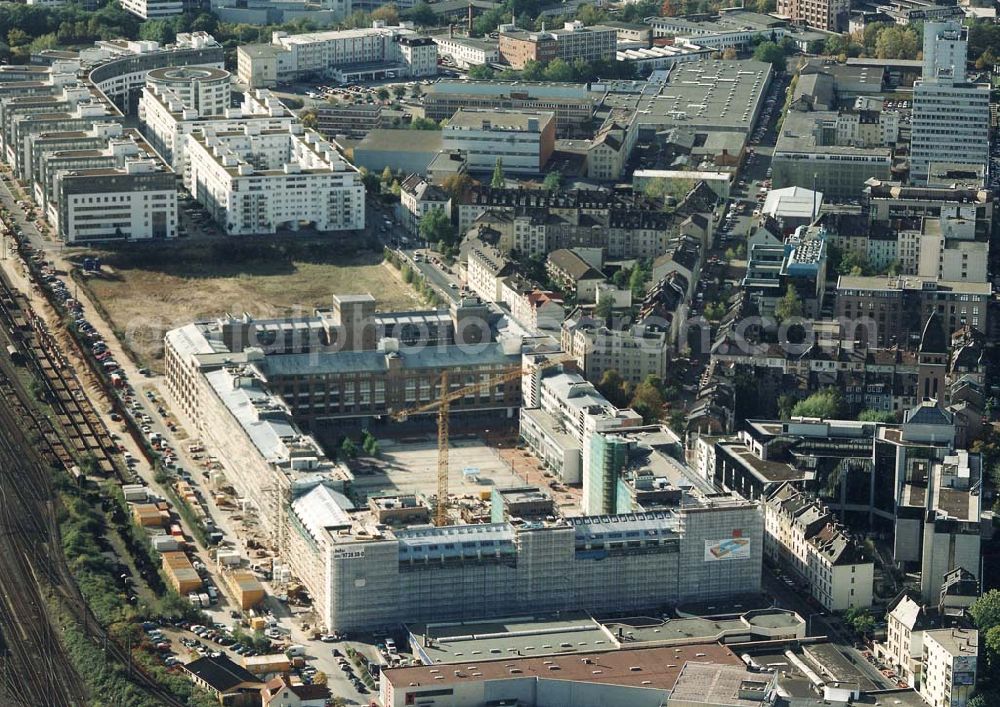 Aerial image Frankfurt am Main - Büro- und Verwaltungsbau Galluspark am Frankfurter Hauptbahnhof