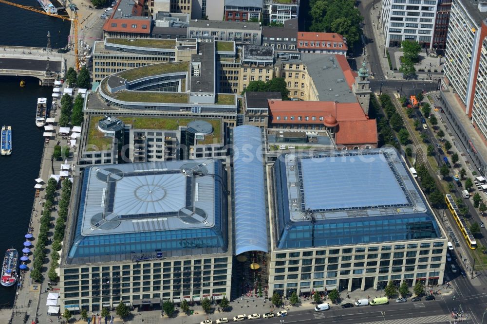 Berlin Mitte from above - Office, residential and commercial building ensemble City Quartier Berlin Domaquaree in the city center Mitte district of Berlin