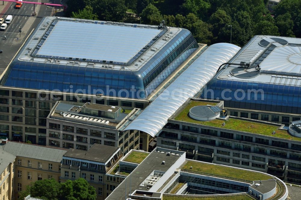 Aerial photograph Berlin Mitte - Office, residential and commercial building ensemble City Quartier Berlin Domaquaree in the city center Mitte district of Berlin