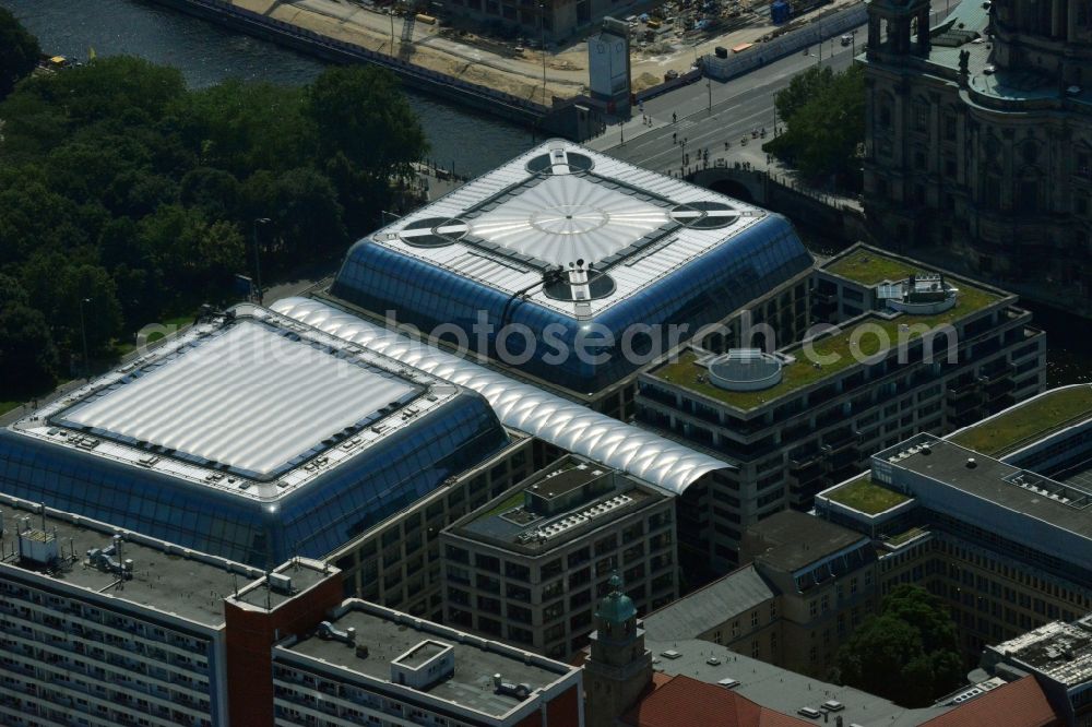 Berlin Mitte from above - Office, residential and commercial building ensemble City Quartier Berlin Domaquaree in the city center Mitte district of Berlin