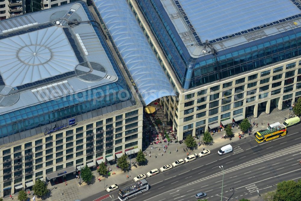 Aerial image Berlin Mitte - Office, residential and commercial building ensemble City Quartier Berlin Domaquaree in the city center Mitte district of Berlin