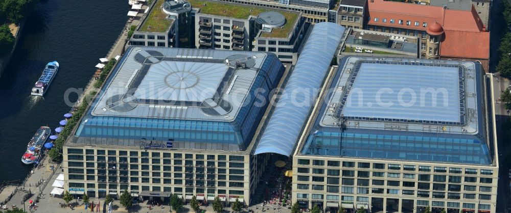 Berlin Mitte from above - Office, residential and commercial building ensemble City Quartier Berlin Domaquaree in the city center Mitte district of Berlin