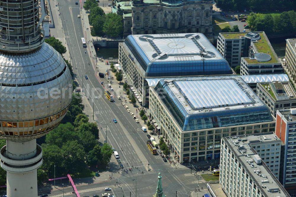 Berlin Mitte from above - Office, residential and commercial building ensemble City Quartier Berlin Domaquaree in the city center Mitte district of Berlin