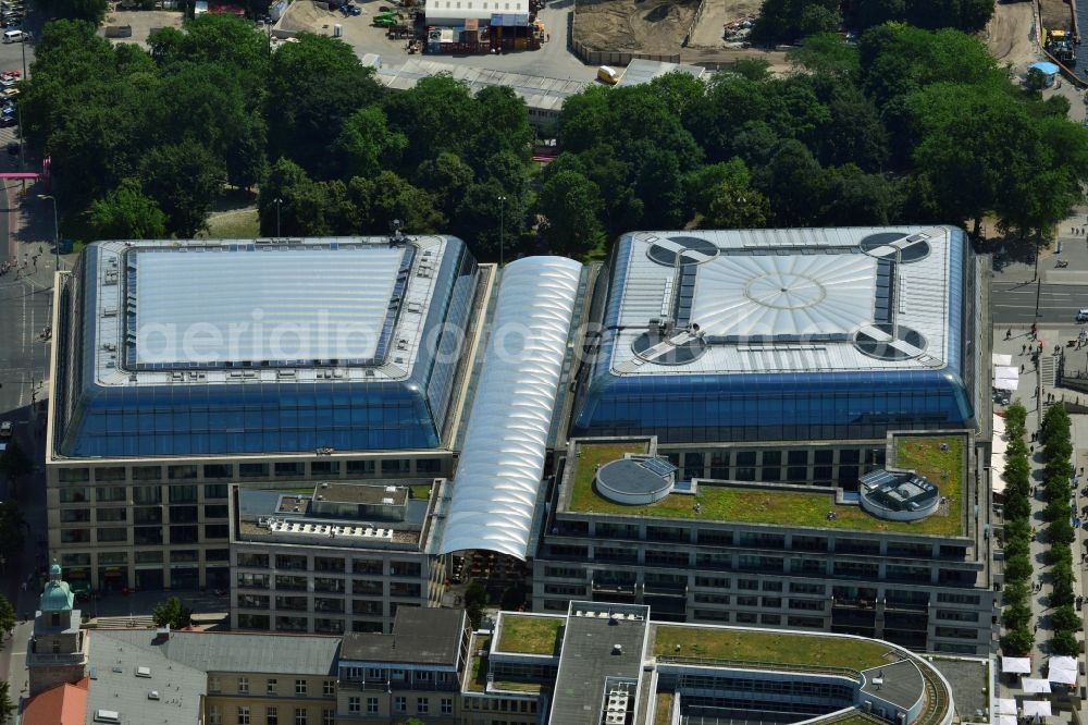 Berlin Mitte from above - Office, residential and commercial building ensemble City Quartier Berlin Domaquaree in the city center Mitte district of Berlin