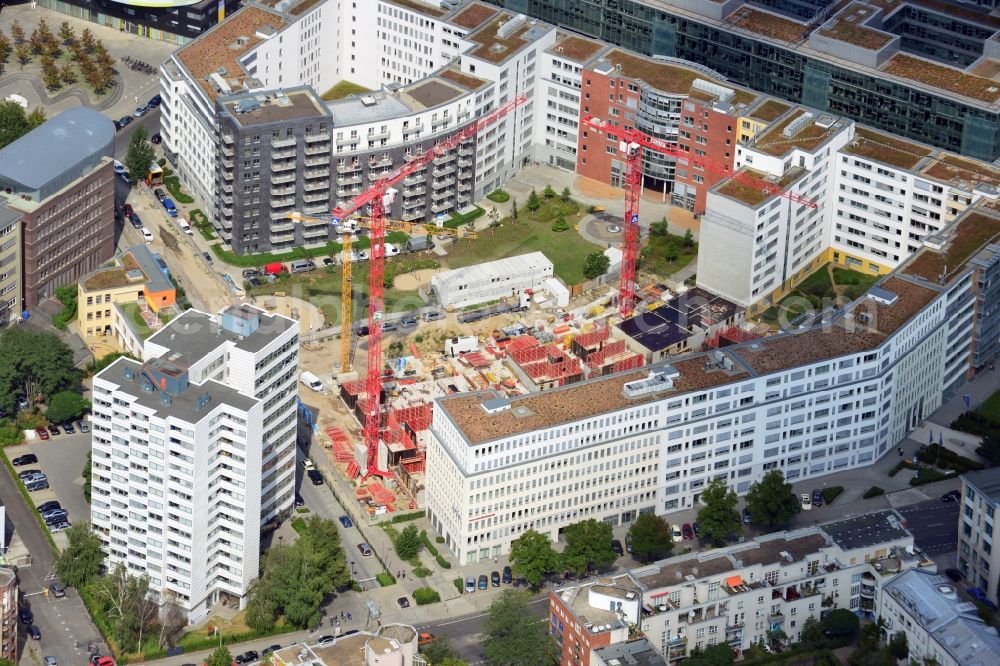 Berlin from the bird's eye view: The office and residential project on Markgrafenpark between Lindenstrasse, Markgrafenstrasse and Rudi-Dutschke-Strasse in the Kreuzberg distrcit of Berlin