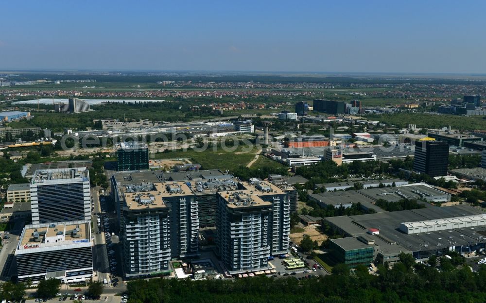 Aerial photograph Bukarest - View of office and residential buildings in Bucharest in Romania