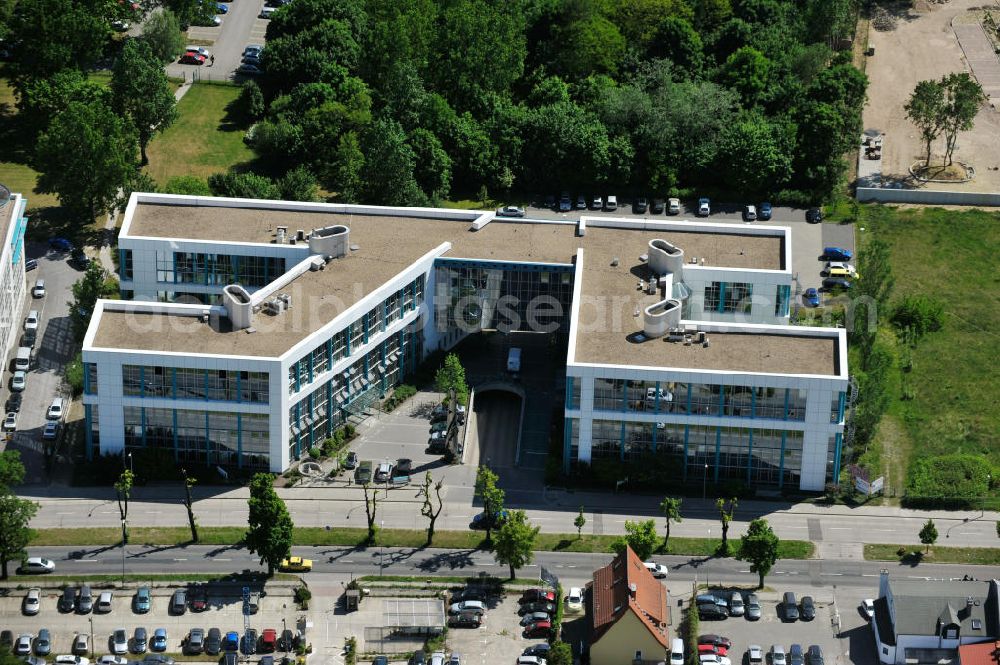 Schönefeld from above - Bürogebäude Airport Center Schönefeld / Brandenburg. Office building Airport Center Schoenefeld.