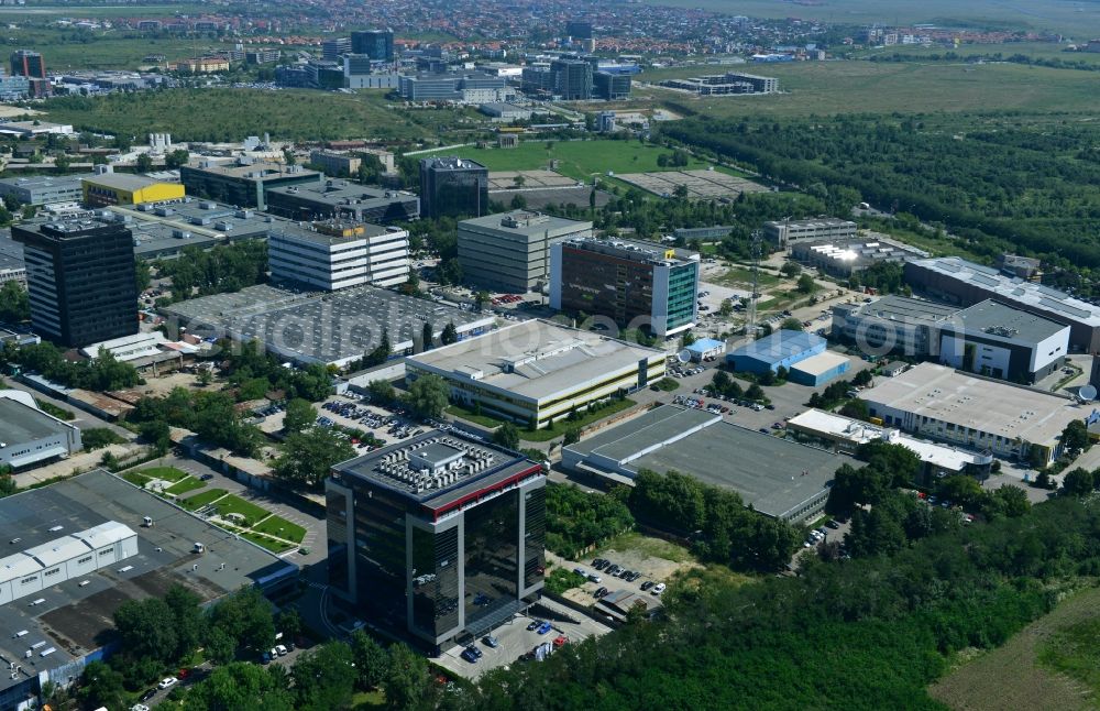 Aerial photograph Bukarest - View of office buildings in Bucharest in Romania