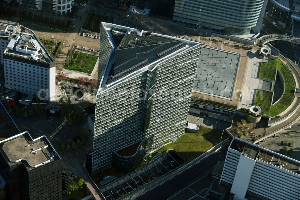 Aerial image Paris - Office building on Cours Michelet in the highrise and business quarter La Defense in Paris in Ile-de-France, France