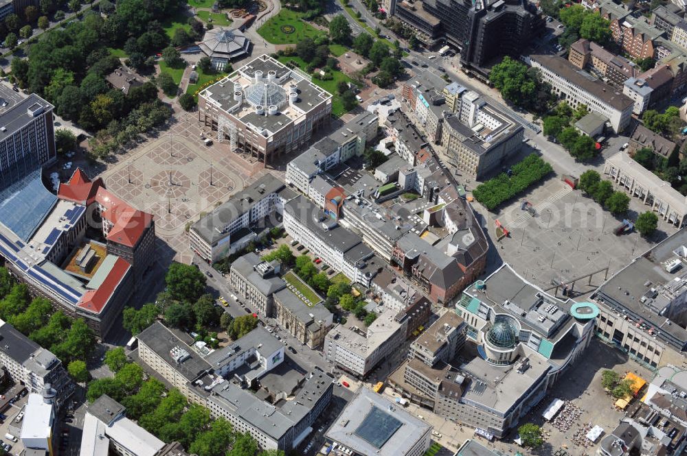 Dortmund from the bird's eye view: Bürogebäude an der Betenstraße Dortmund in Nordrhein-Westfalen / North Rhine-Westphalia. Ein Projekt der Unternehmensgruppe Markus Gerold. Mieter ist die Deutsche Bank AG.