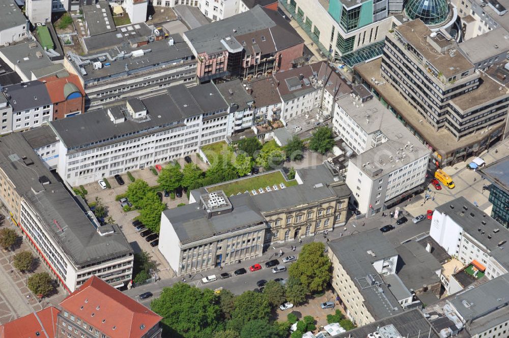 Aerial image Dortmund - Bürogebäude an der Betenstraße Dortmund in Nordrhein-Westfalen / North Rhine-Westphalia. Ein Projekt der Unternehmensgruppe Markus Gerold. Mieter ist die Deutsche Bank AG.