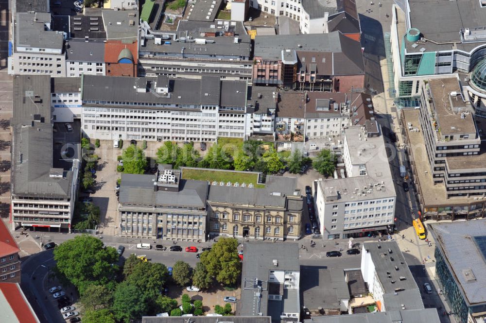 Aerial photograph Dortmund - Bürogebäude an der Betenstraße Dortmund in Nordrhein-Westfalen / North Rhine-Westphalia. Ein Projekt der Unternehmensgruppe Markus Gerold. Mieter ist die Deutsche Bank AG.