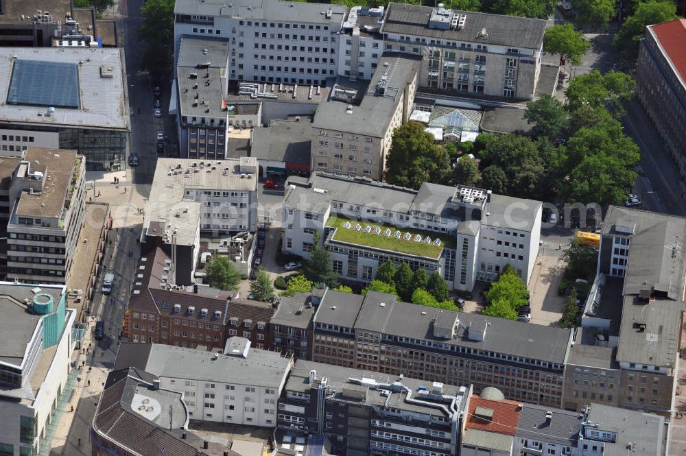 Dortmund from the bird's eye view: Bürogebäude an der Betenstraße Dortmund in Nordrhein-Westfalen / North Rhine-Westphalia. Ein Projekt der Unternehmensgruppe Markus Gerold. Mieter ist die Deutsche Bank AG.