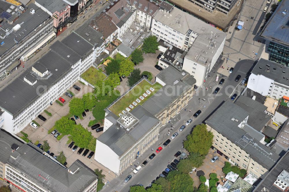 Dortmund from above - Bürogebäude an der Betenstraße Dortmund in Nordrhein-Westfalen / North Rhine-Westphalia. Ein Projekt der Unternehmensgruppe Markus Gerold. Mieter ist die Deutsche Bank AG.