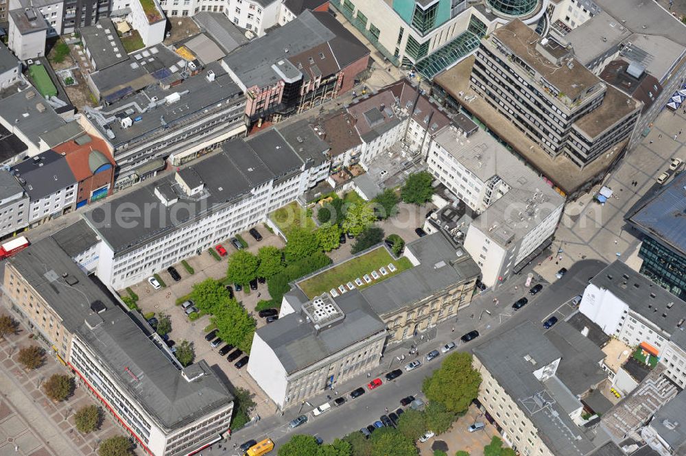 Dortmund from the bird's eye view: Bürogebäude an der Betenstraße Dortmund in Nordrhein-Westfalen / North Rhine-Westphalia. Ein Projekt der Unternehmensgruppe Markus Gerold. Mieter ist die Deutsche Bank AG.