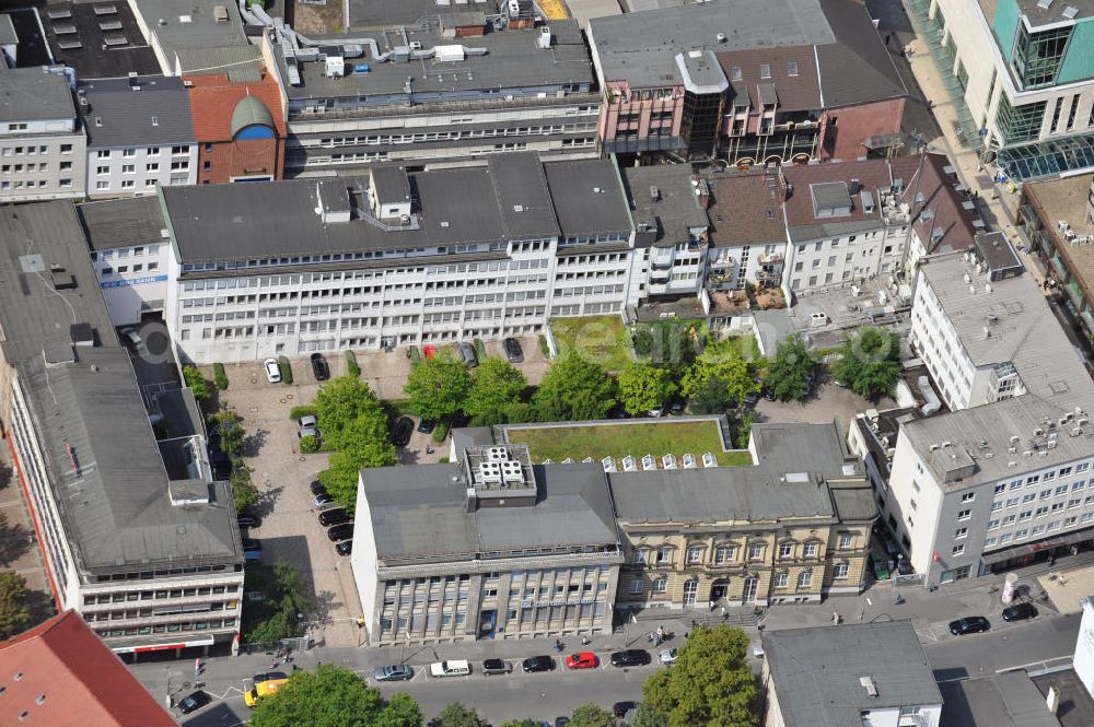 Aerial image Dortmund - Bürogebäude an der Betenstraße Dortmund in Nordrhein-Westfalen / North Rhine-Westphalia. Ein Projekt der Unternehmensgruppe Markus Gerold. Mieter ist die Deutsche Bank AG.