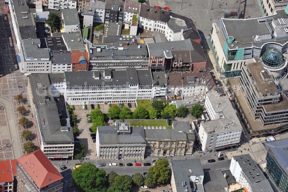 Aerial photograph Dortmund - Bürogebäude an der Betenstraße Dortmund in Nordrhein-Westfalen / North Rhine-Westphalia. Ein Projekt der Unternehmensgruppe Markus Gerold. Mieter ist die Deutsche Bank AG.