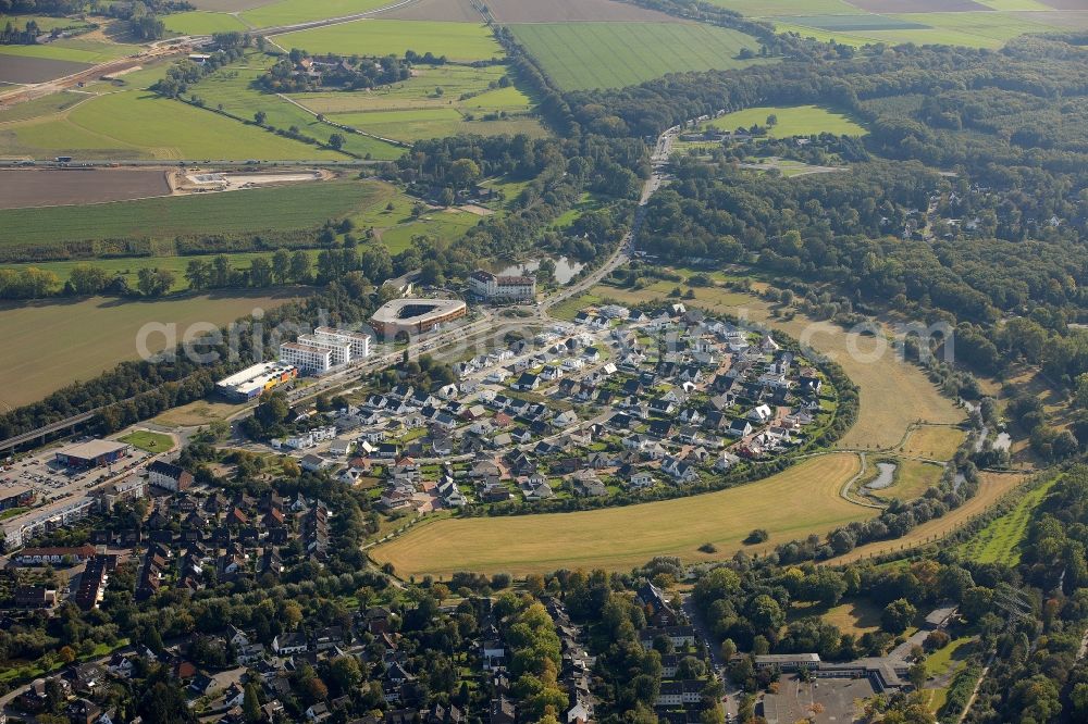 Duisburg from above - View of office buildings in Duisburg in the state of North Rhine-Westphalia