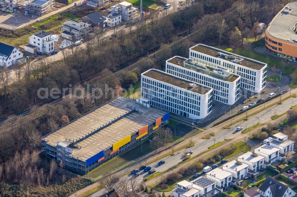 Aerial photograph Duisburg - View of office buildings in Duisburg in the state of North Rhine-Westphalia