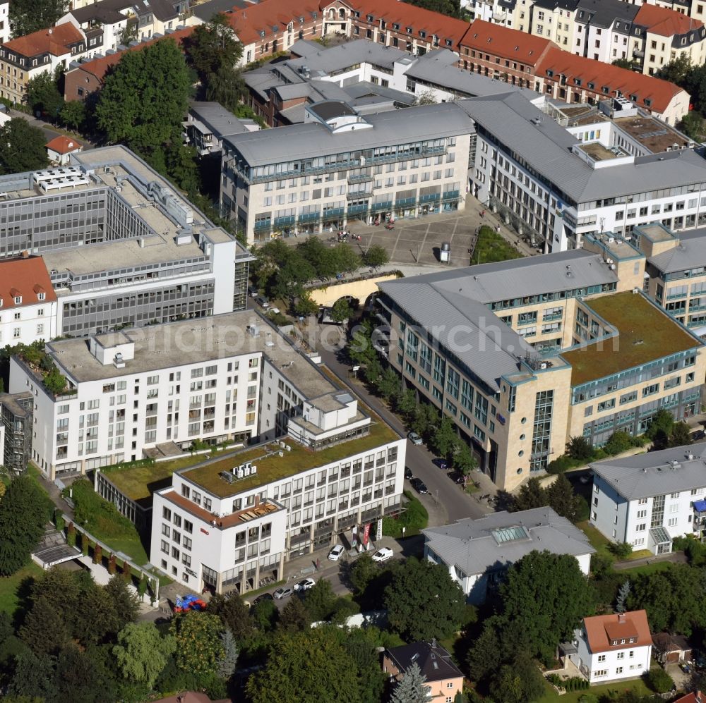 Aerial photograph Dresden - Office building along the street Am Brauhaus in Dresden in the state Saxony