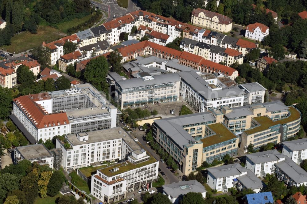 Dresden from above - Office building along the street Am Brauhaus in Dresden in the state Saxony