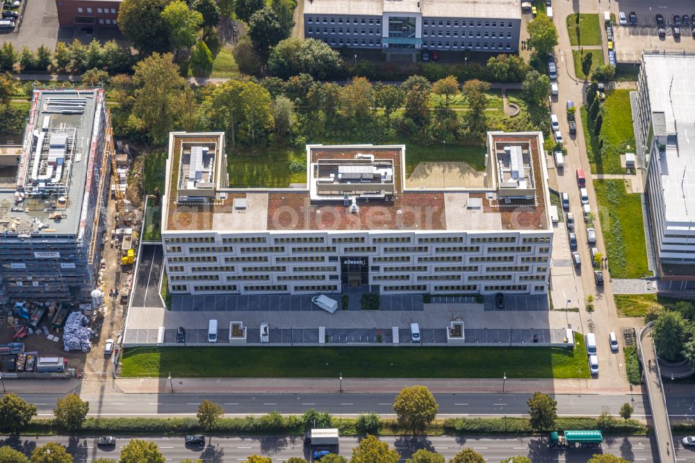 Aerial photograph Dortmund - Office building adesso SE on street Freie-Vogel-Strasse in the district Schueren-Neu in Dortmund at Ruhrgebiet in the state North Rhine-Westphalia, Germany