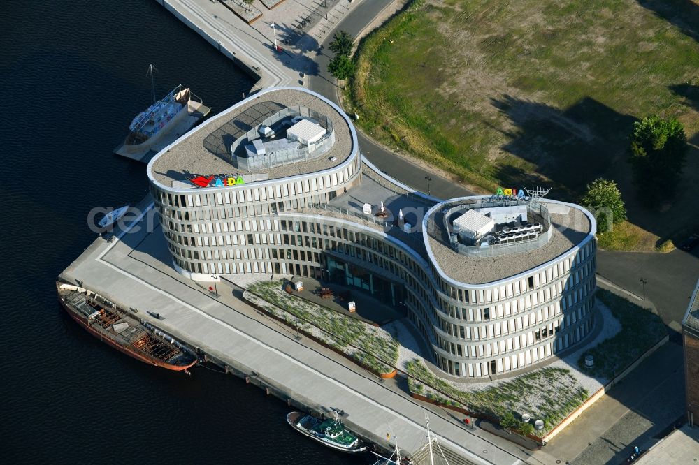 Aerial image Rostock - Office building AIDA Cruises - German Branch of Costa Crociere S.p.A. in Rostock in the state Mecklenburg - Western Pomerania, Germany