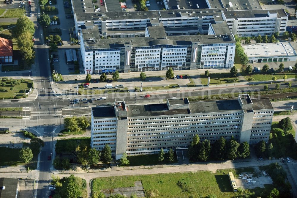 Berlin from above - Office building Allee der Kosmonauten im Stadtteil Marzahn in Berlin