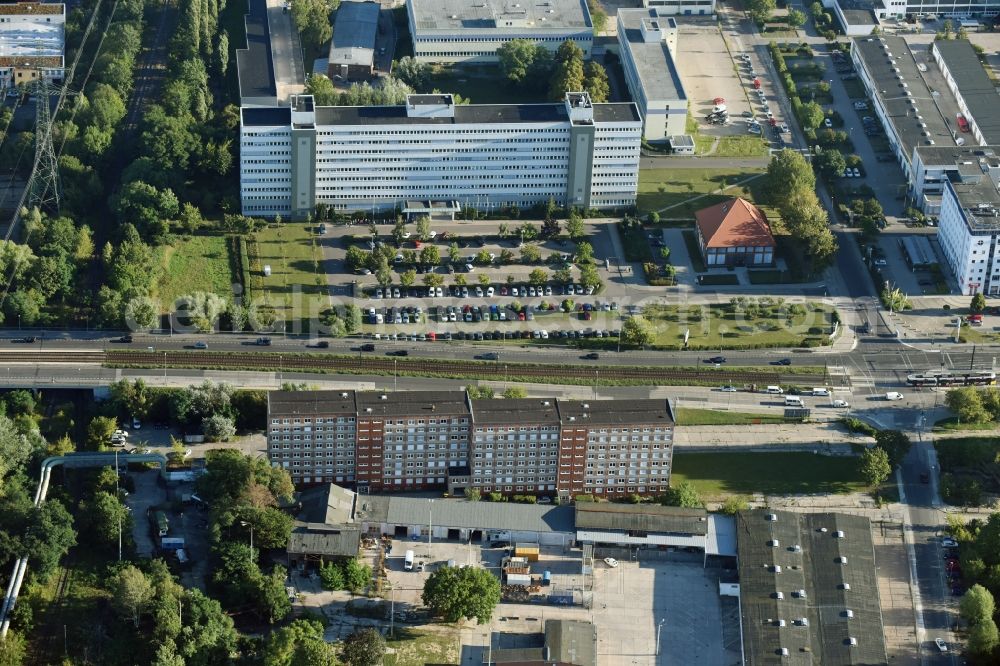 Aerial photograph Berlin - Office building Allee der Kosmonauten im Stadtteil Marzahn in Berlin