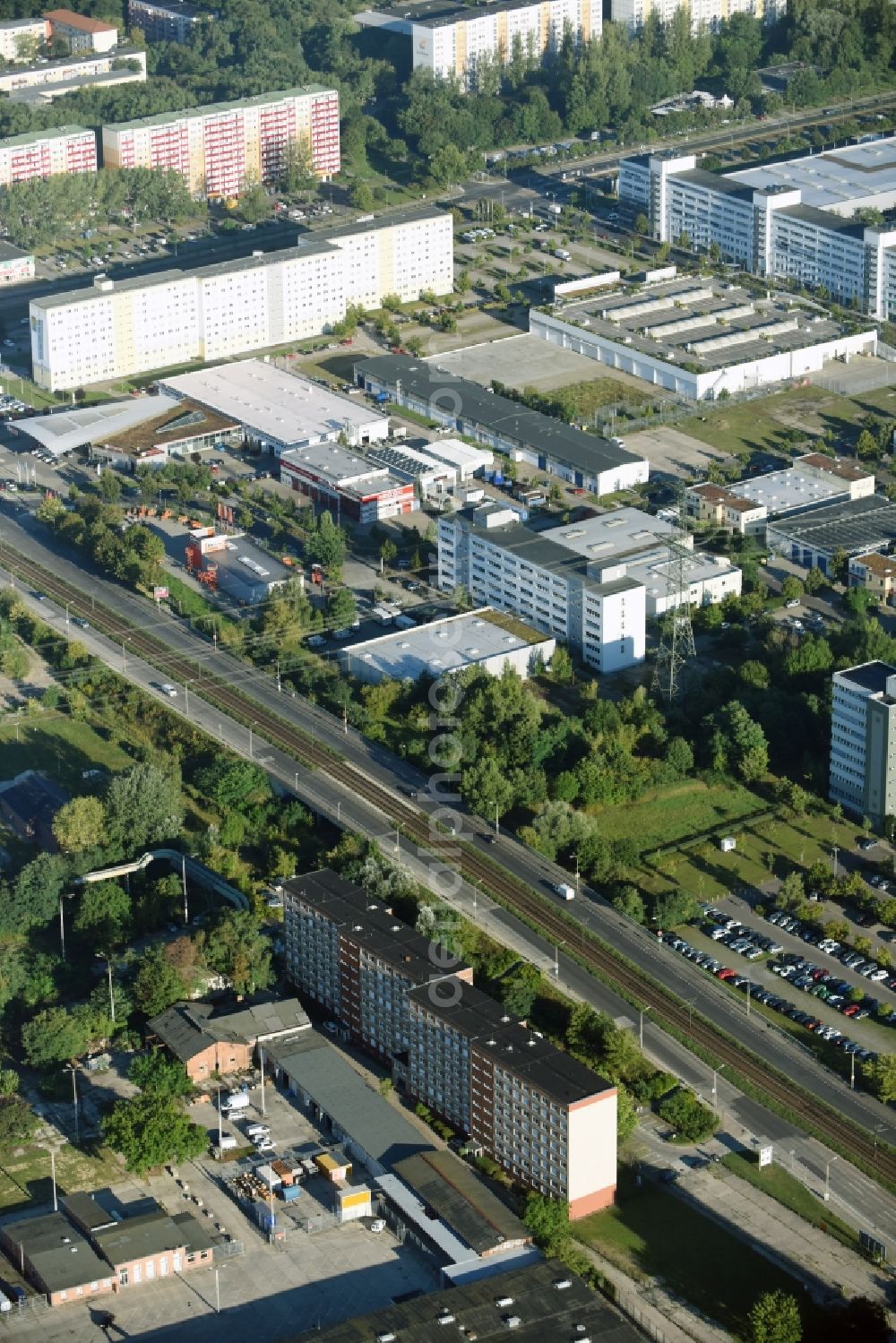 Aerial image Berlin - Office building Allee der Kosmonauten destrict Marzahn in Berlin