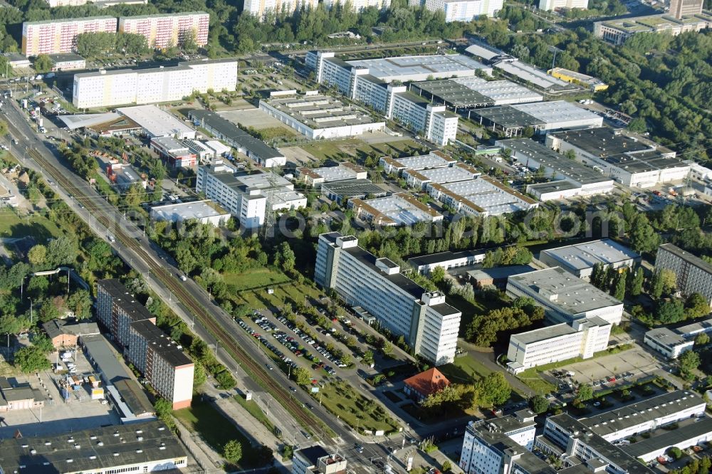 Aerial photograph Berlin - Office building Allee der Kosmonauten destrict Marzahn in Berlin