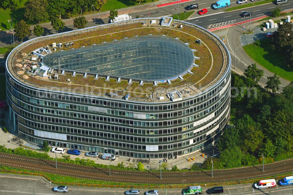 Aerial photograph Dresden - Office building Ammonhof on Ammonstrasse in Dresden in the state Saxony, Germany