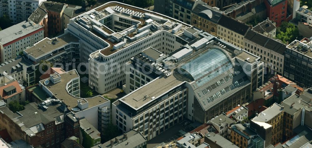 Berlin from the bird's eye view: Office building AOK-Bundesverband on Rosenthaler Strasse in Berlin, Germany