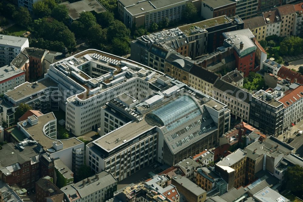 Aerial photograph Berlin - Office building AOK-Bundesverband on Rosenthaler Strasse in Berlin, Germany