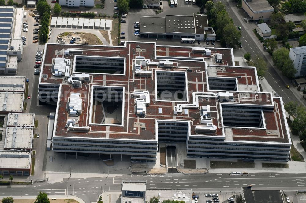 Aerial image Ingolstadt - Office building AUDI AG H6 Vertriebsgebaeude on Hindemithstrasse in Ingolstadt in the state Bavaria, Germany