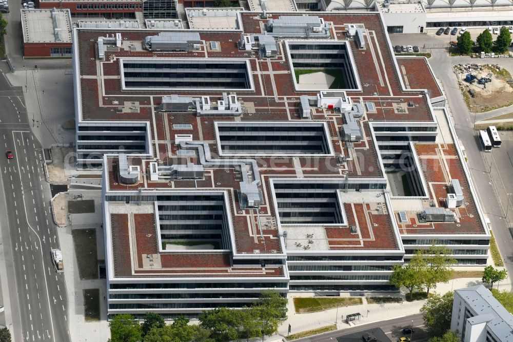 Aerial image Ingolstadt - Office building AUDI AG H6 Vertriebsgebaeude on Hindemithstrasse in Ingolstadt in the state Bavaria, Germany