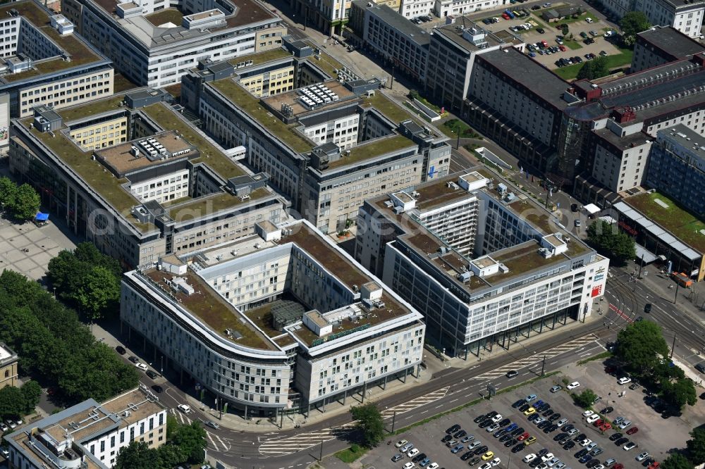 Magdeburg from the bird's eye view: Office building Bahnhofstrasse - Hasselbachstrasse in Magdeburg in the state Saxony-Anhalt