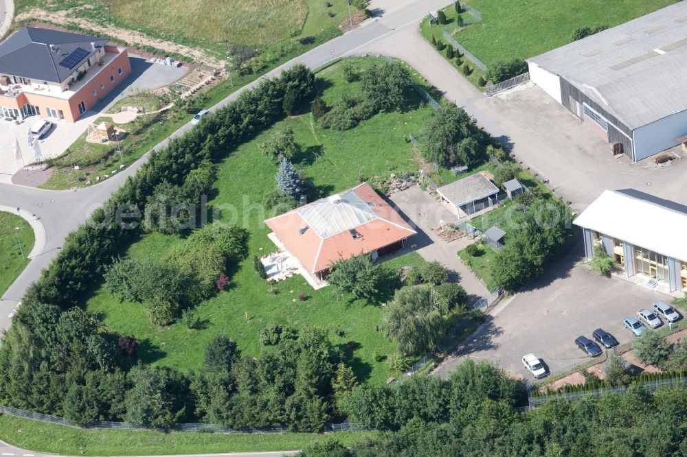 Marxzell from above - Office building B.D.B. GmbH in Marxzell in the state Baden-Wuerttemberg