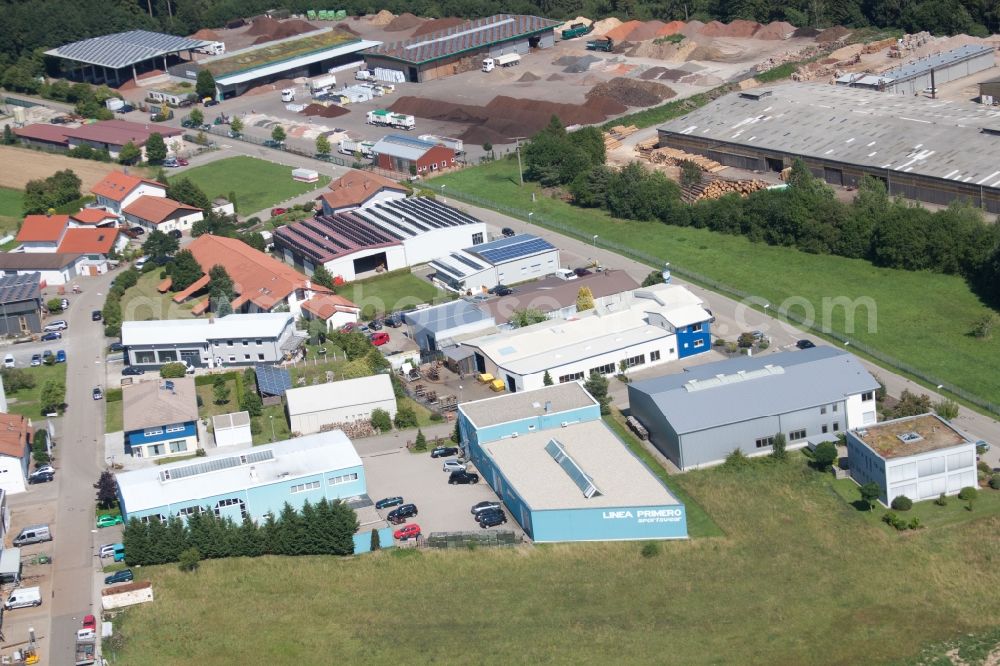 Marxzell from the bird's eye view: Office building B.D.B. GmbH in Marxzell in the state Baden-Wuerttemberg