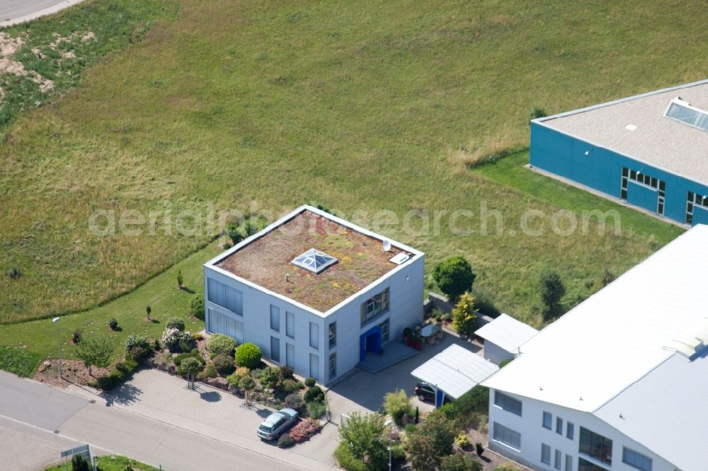 Marxzell from the bird's eye view: Office building B.D.B. GmbH in Marxzell in the state Baden-Wuerttemberg